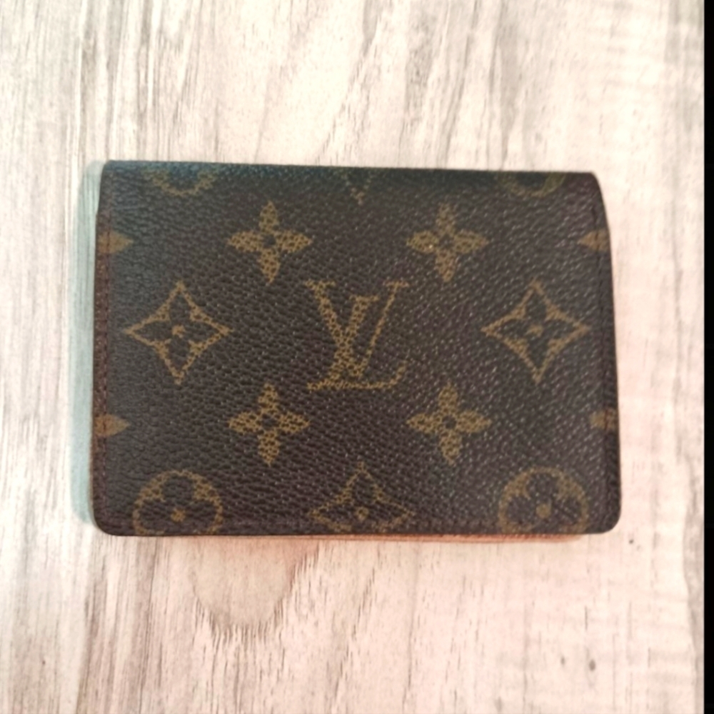 AuthLouis Vuitton Monogram  Canvas Porte 2 cartes Vertical Pass Card Case Wallet
